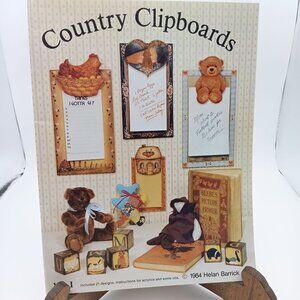 Country Clipboards Volume I by Helan Barrick 1984 Tole Painting, Vintage Arts